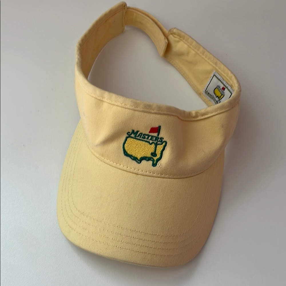 Masters Yellow Golf Viser with Iconic Logo